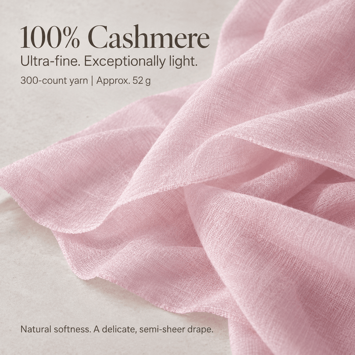 Soft Blossom 100% Ultra-Fine Cashmere Scarf Shawl – Lightweight Oversized Wrap for Year-Round Wear | Avelorie