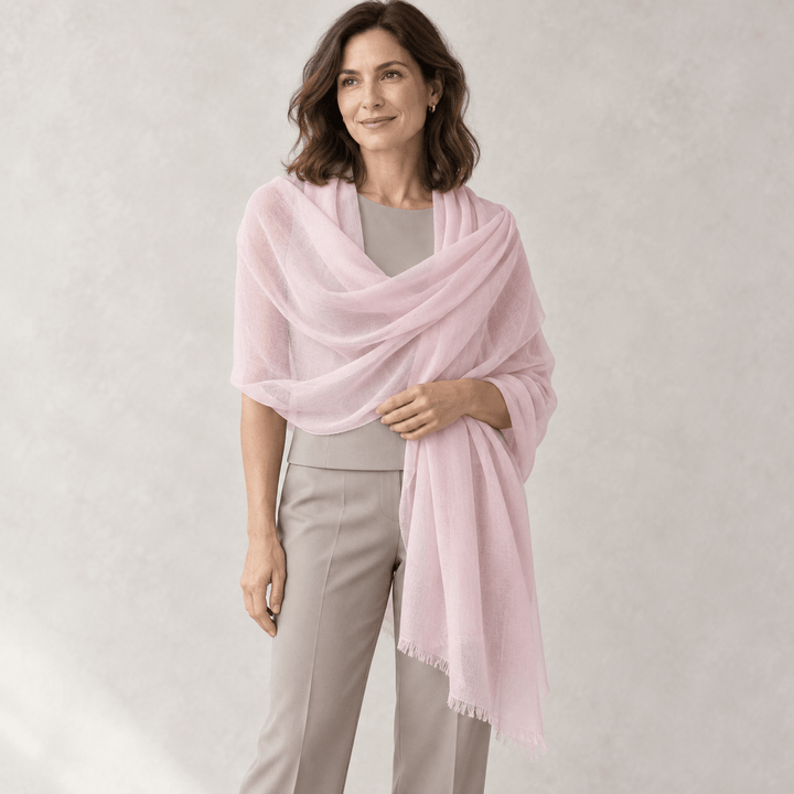 Soft Blossom 100% Ultra-Fine Cashmere Scarf Shawl – Lightweight Oversized Wrap for Year-Round Wear | Avelorie