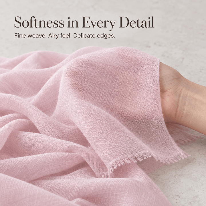 Soft Blossom 100% Ultra-Fine Cashmere Scarf Shawl – Lightweight Oversized Wrap for Year-Round Wear | Avelorie