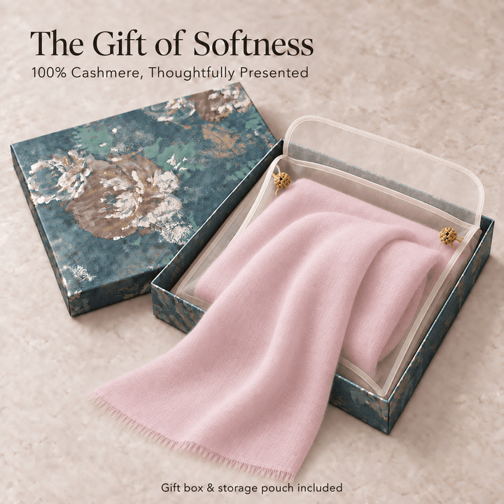 Soft Blossom 100% Ultra-Fine Cashmere Scarf Shawl – Lightweight Oversized Wrap for Year-Round Wear | Avelorie